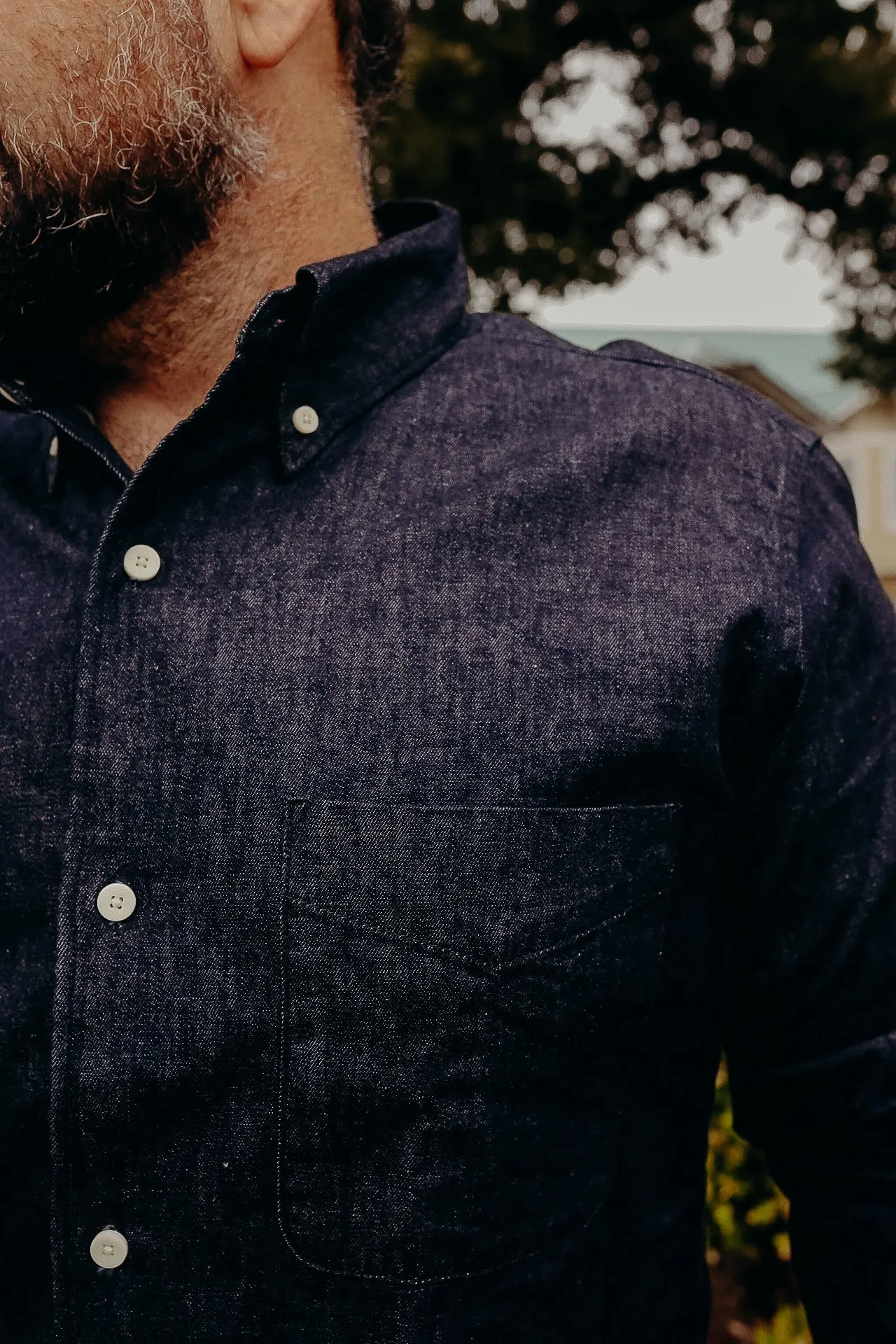6oz Denim Button Down Shirt 502555