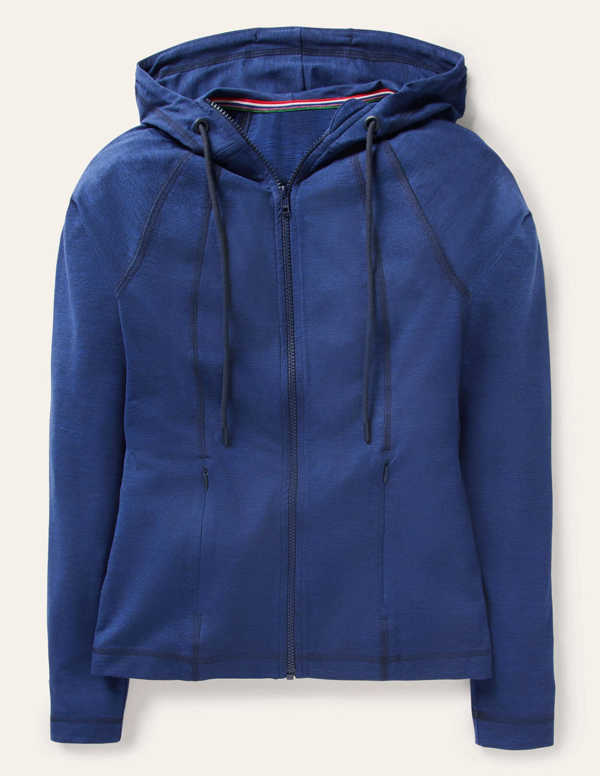 Annie Zip-Up Hooded Jacket-Persian Blue