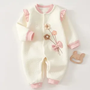 Baby Cute Printed Cotton Romper with Hat