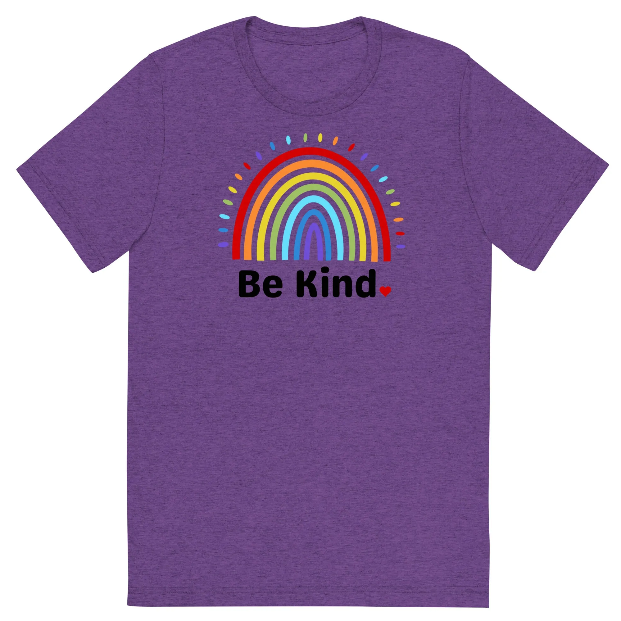 Be Kind Rainbow - Short sleeve t-shirt, comfy, soft, fitted look