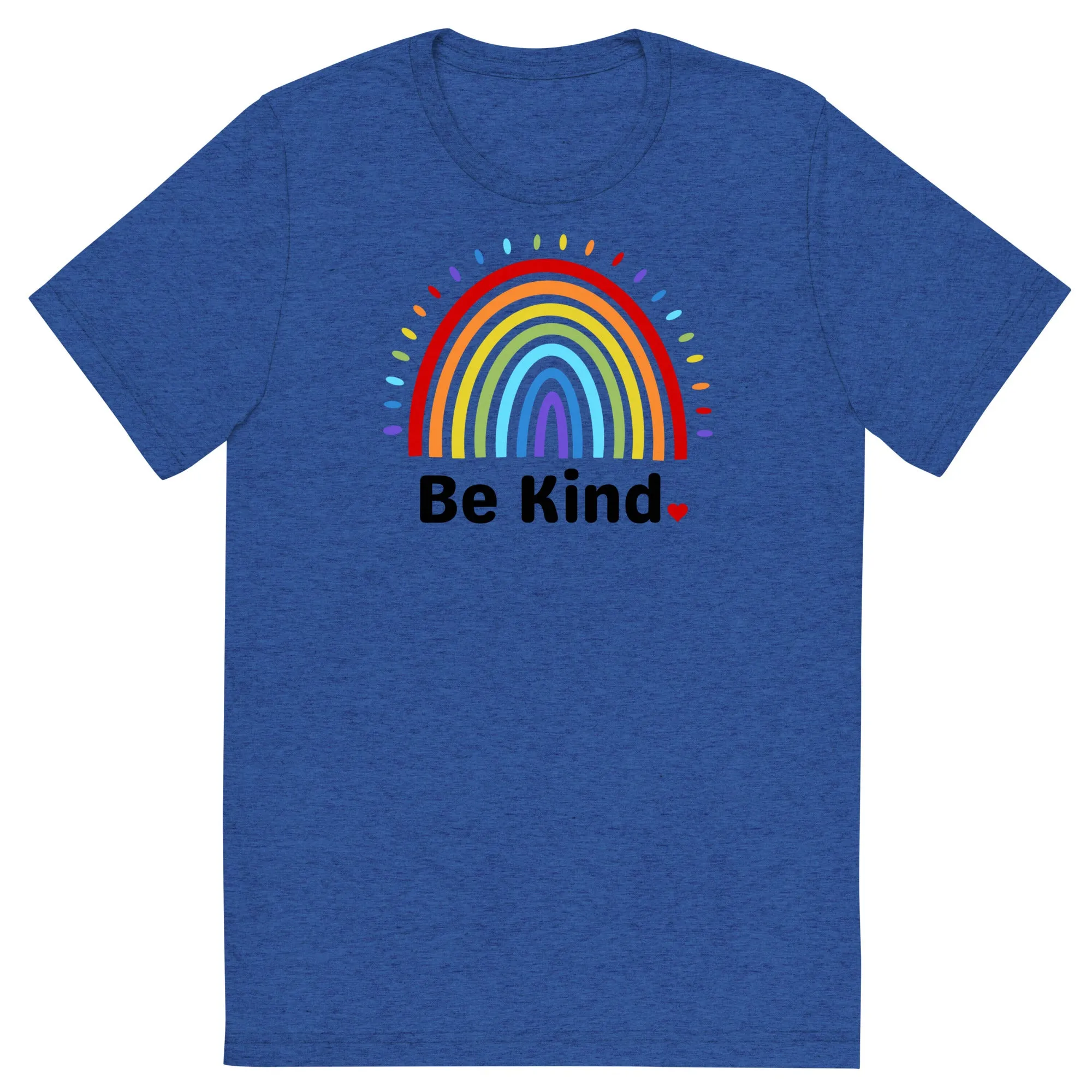 Be Kind Rainbow - Short sleeve t-shirt, comfy, soft, fitted look