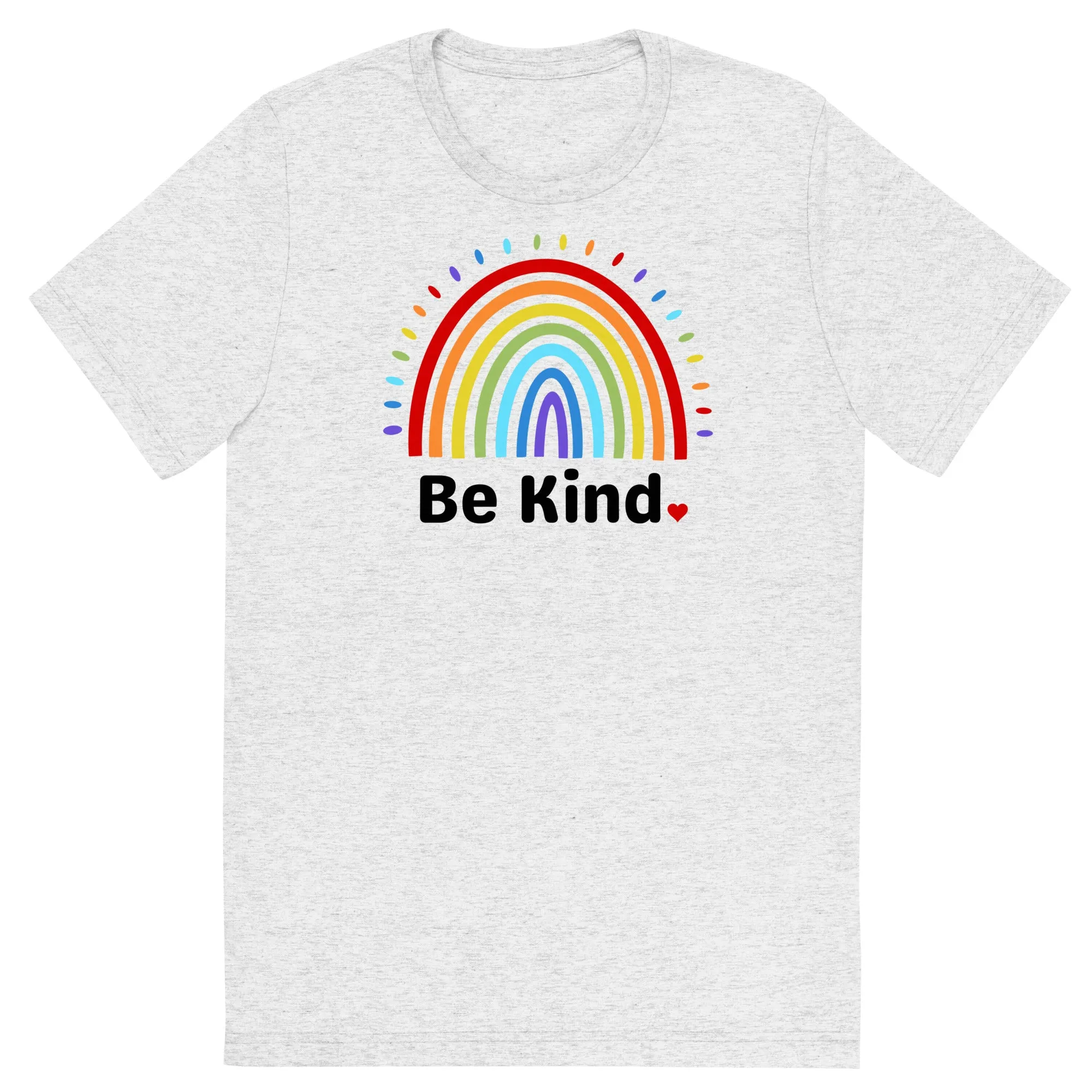 Be Kind Rainbow - Short sleeve t-shirt, comfy, soft, fitted look
