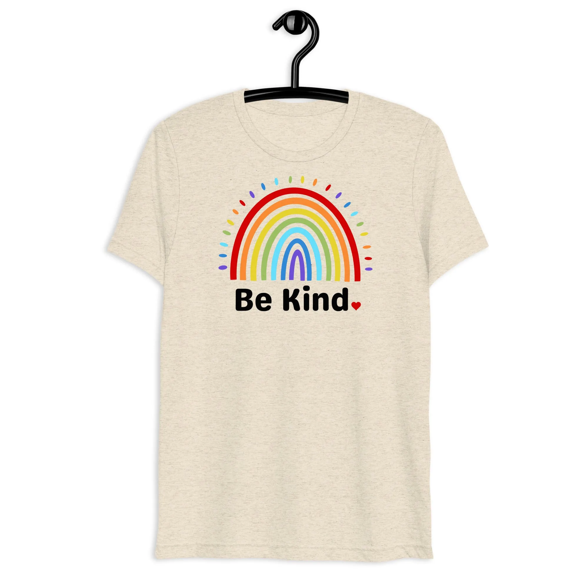 Be Kind Rainbow - Short sleeve t-shirt, comfy, soft, fitted look