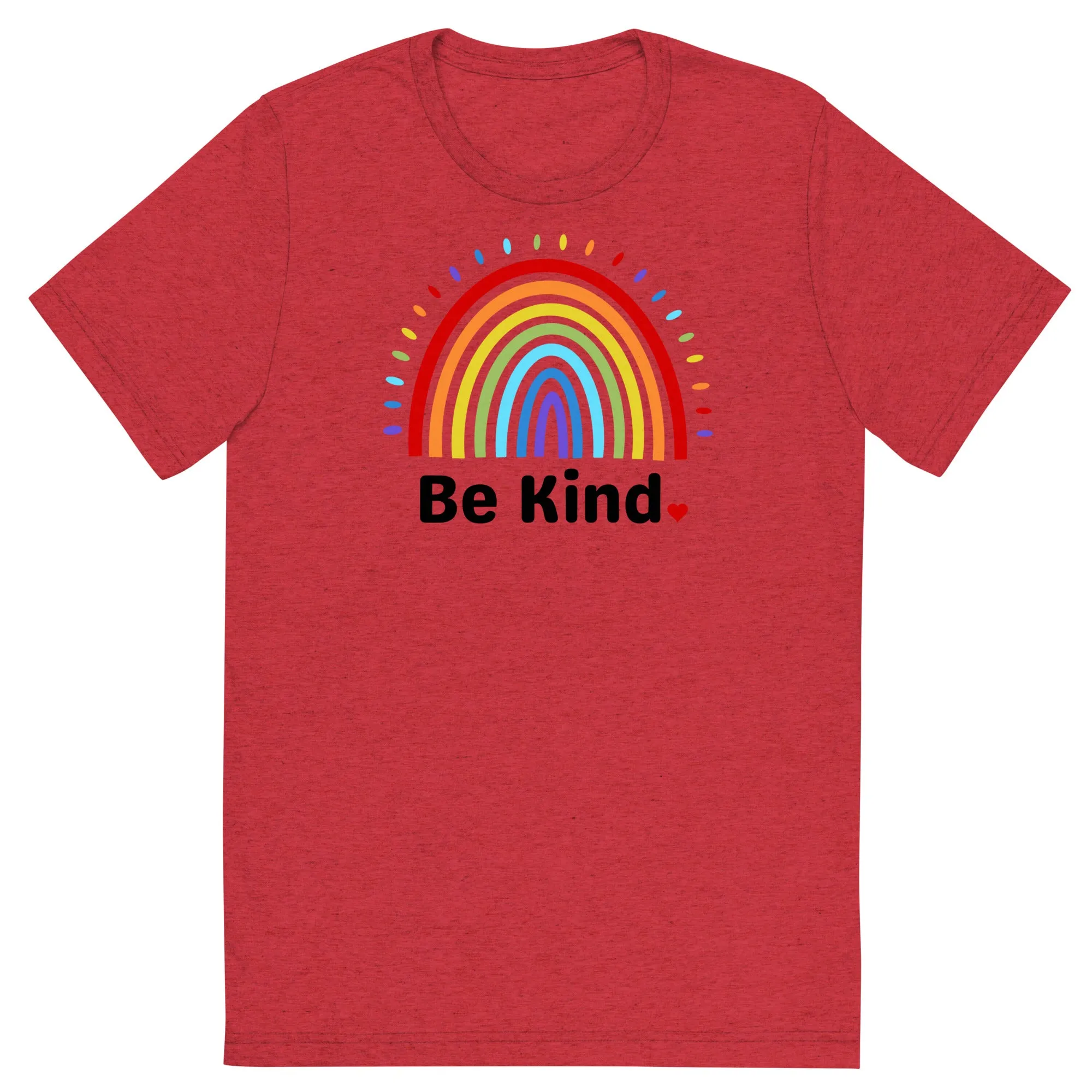 Be Kind Rainbow - Short sleeve t-shirt, comfy, soft, fitted look
