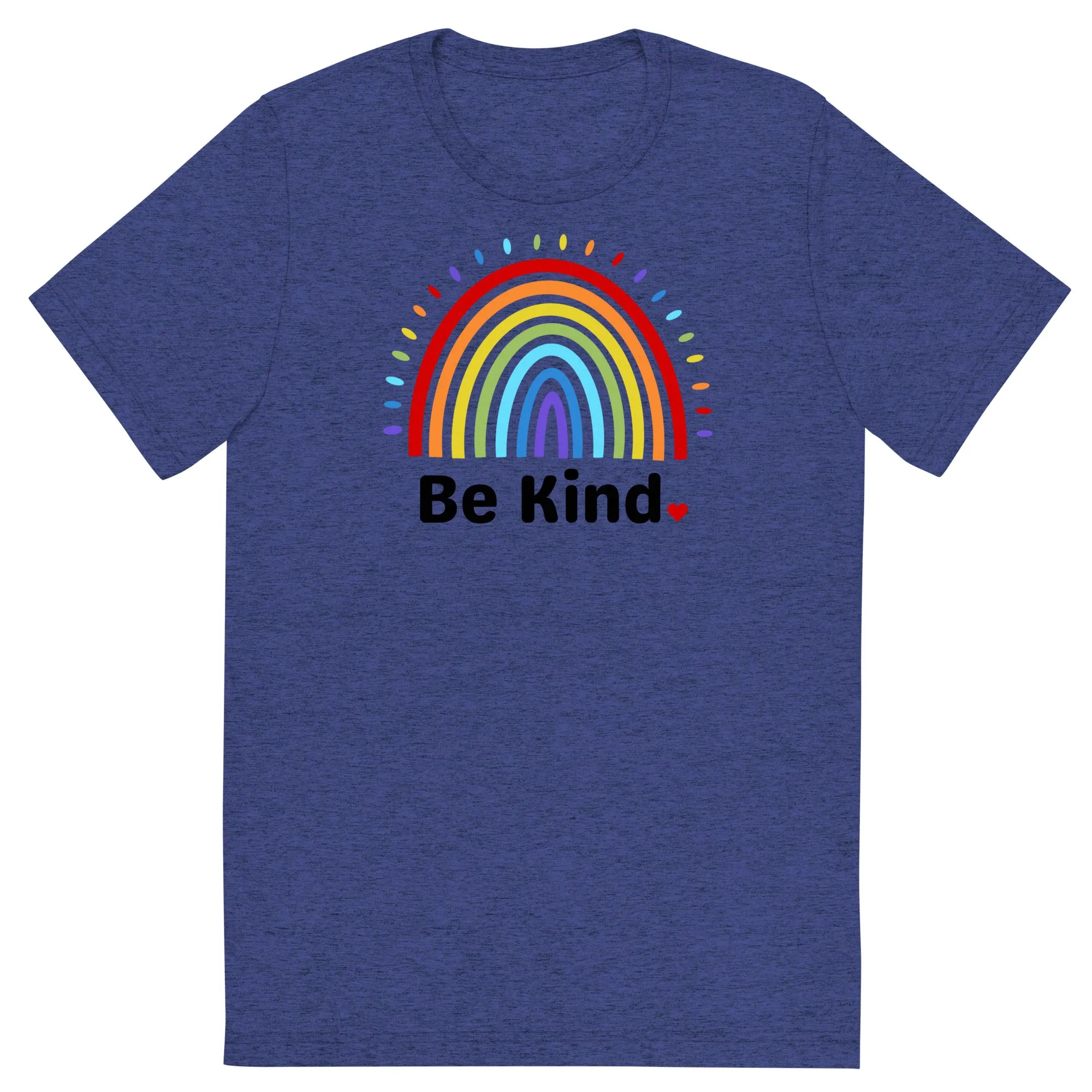 Be Kind Rainbow - Short sleeve t-shirt, comfy, soft, fitted look