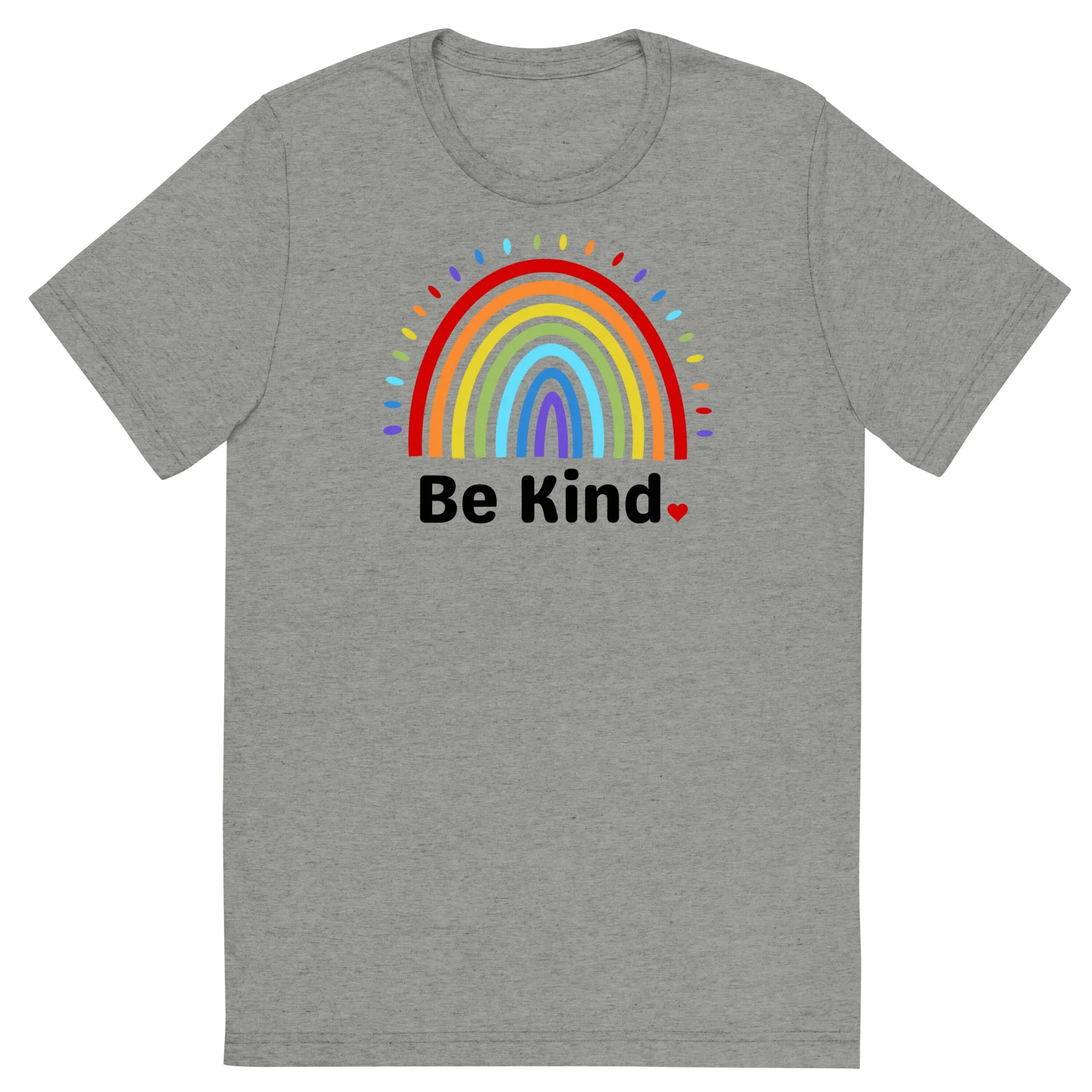 Be Kind Rainbow - Short sleeve t-shirt, comfy, soft, fitted look