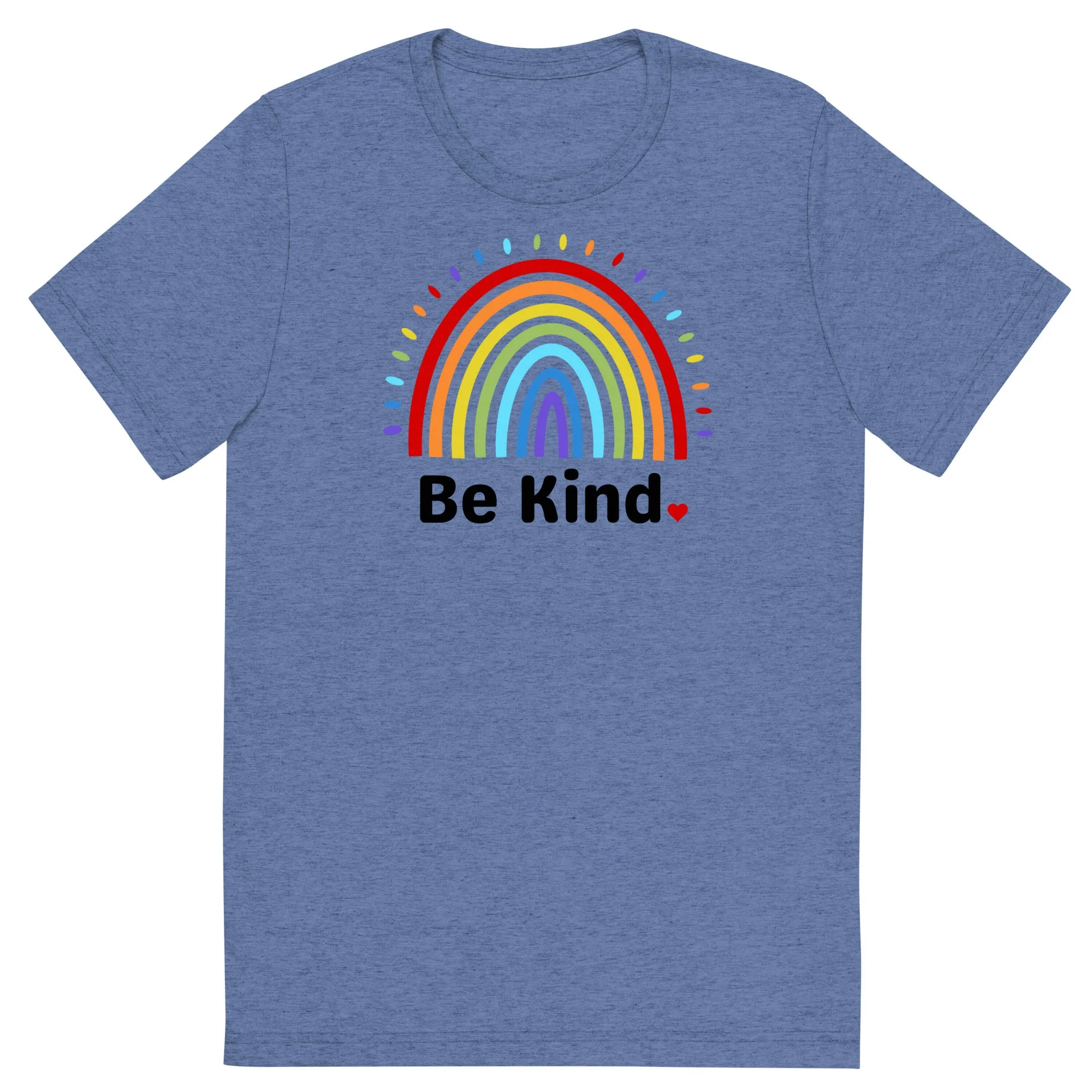 Be Kind Rainbow - Short sleeve t-shirt, comfy, soft, fitted look