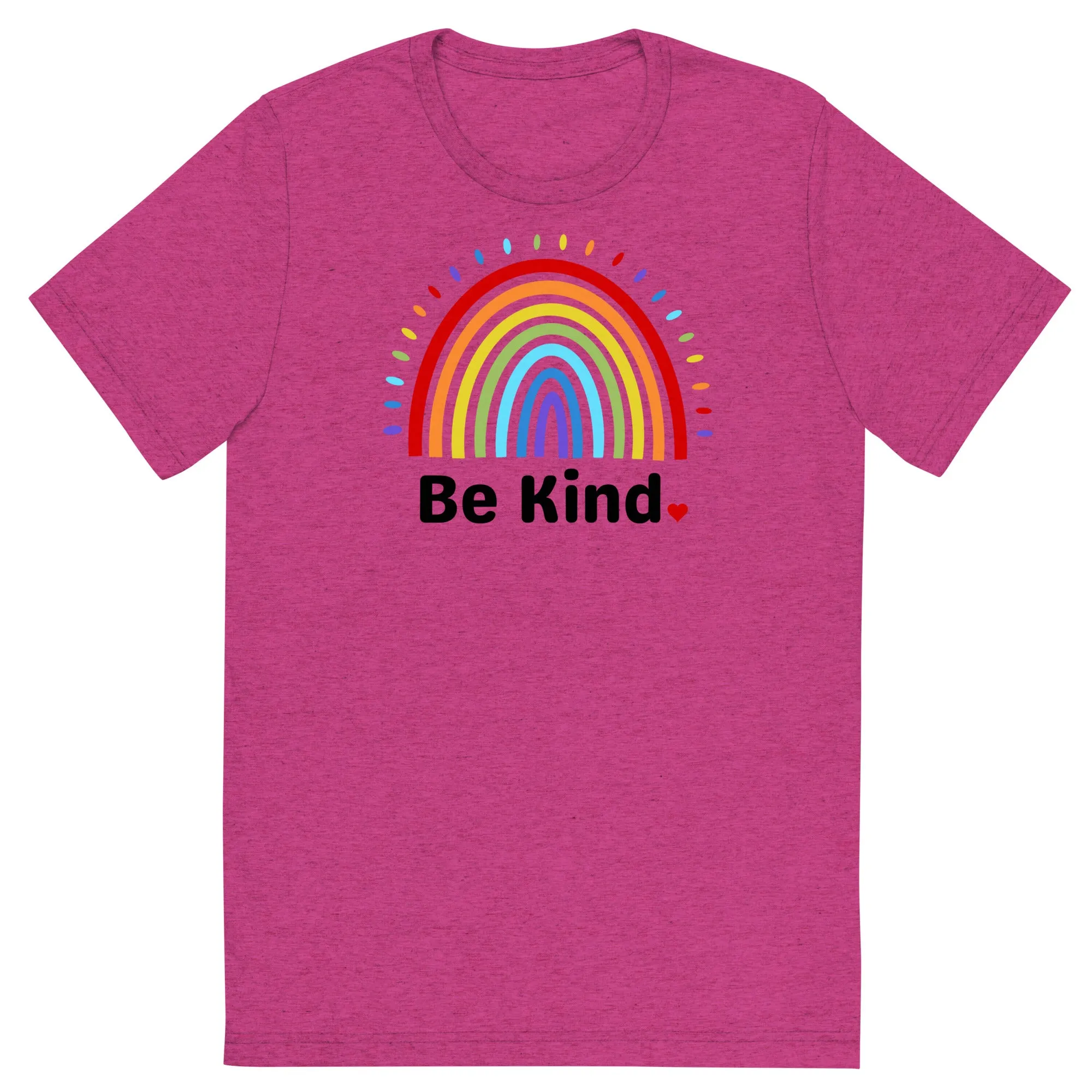 Be Kind Rainbow - Short sleeve t-shirt, comfy, soft, fitted look