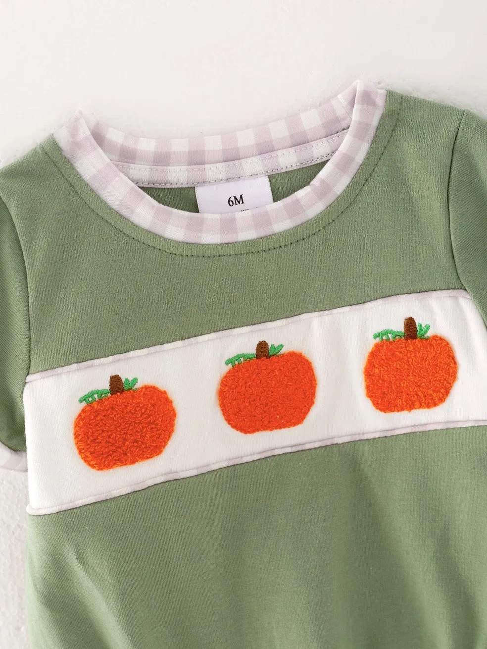 Boys Fall Harvest Pumpkin Patch Chenille Romper