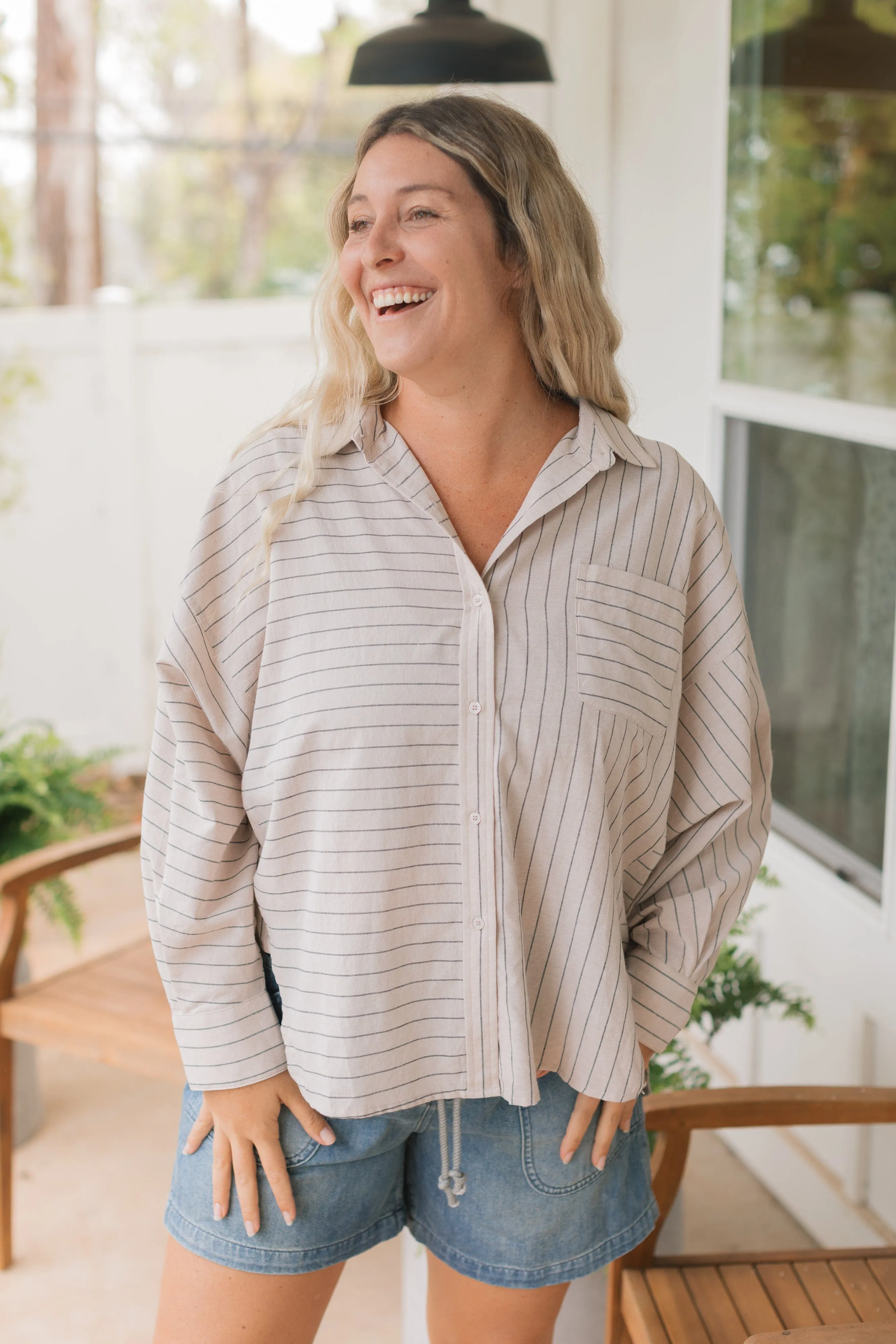 Bradford Button Down - Beige