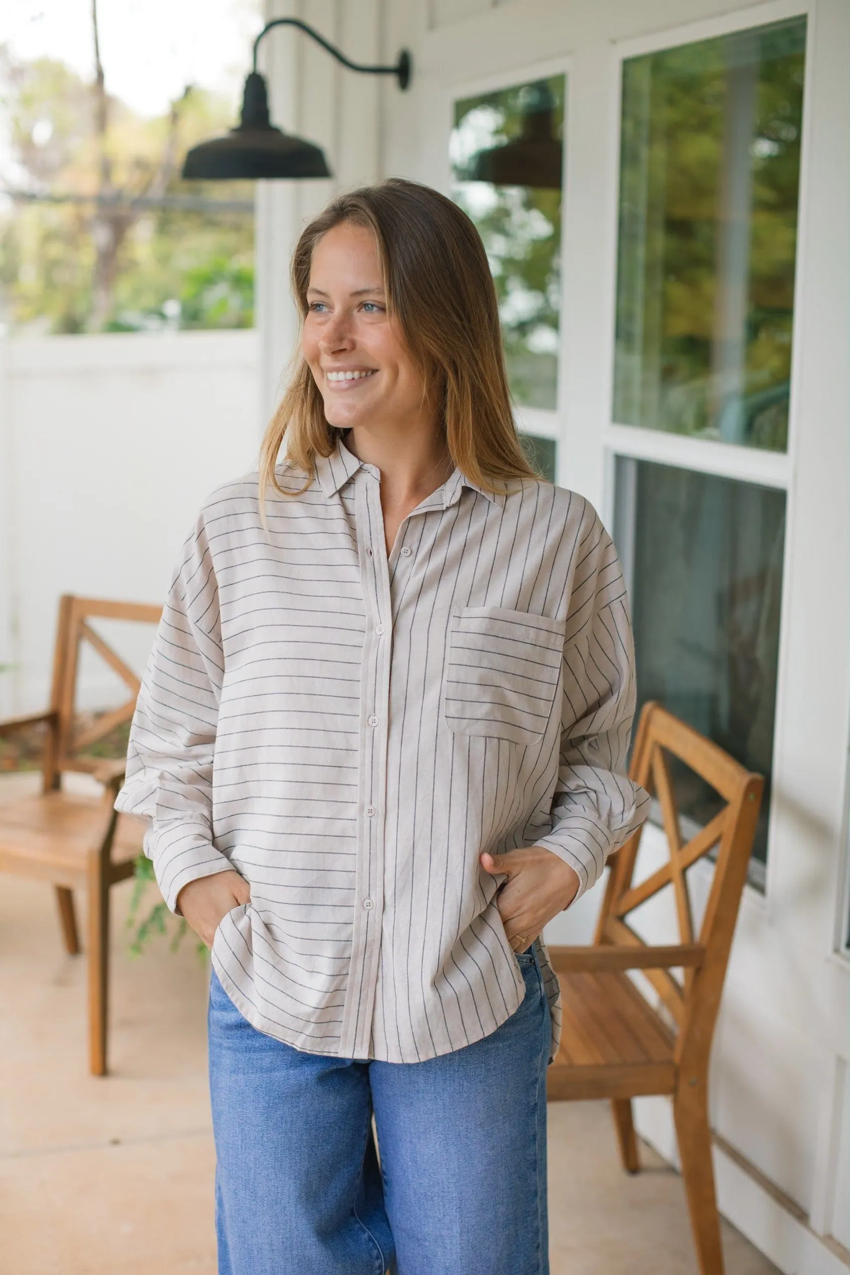 Bradford Button Down - Beige