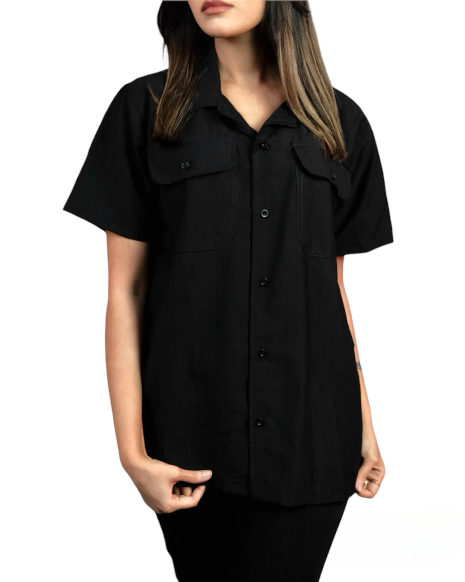 BV - HER Black Button Down Shirt