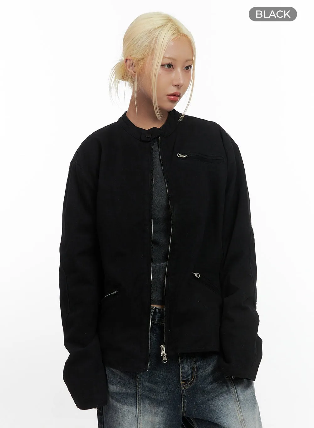 Classic Zip-Up Cotton Jacket CS426