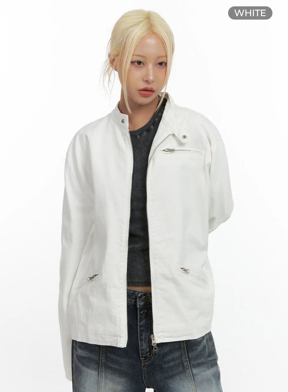 Classic Zip-Up Cotton Jacket CS426