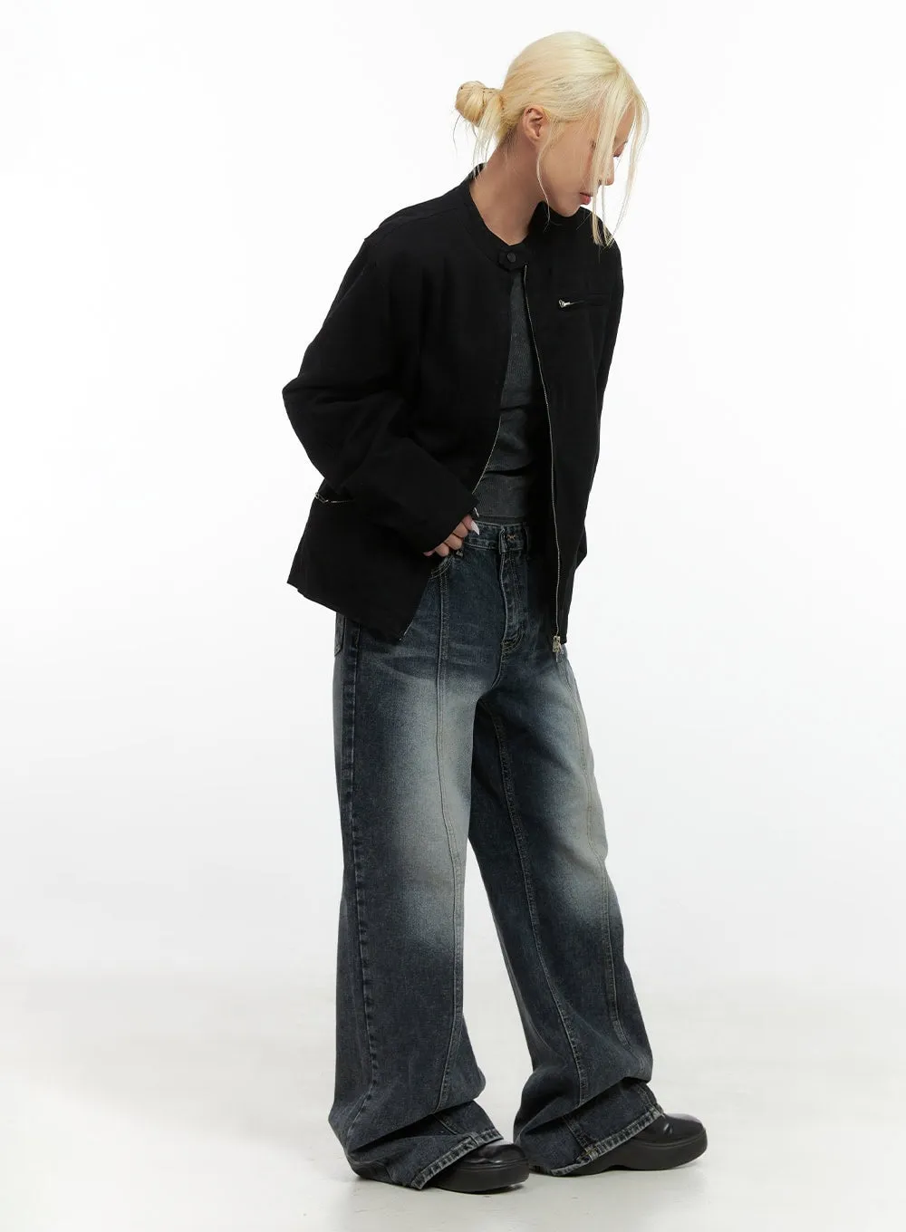 Classic Zip-Up Cotton Jacket CS426