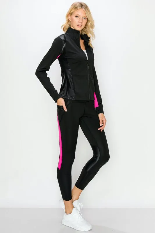Color Block Active Zip-Up Jacket