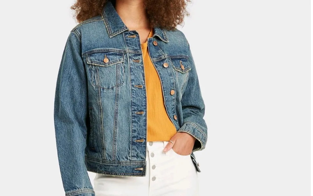 Corgi Rhinestone Denim Jacket