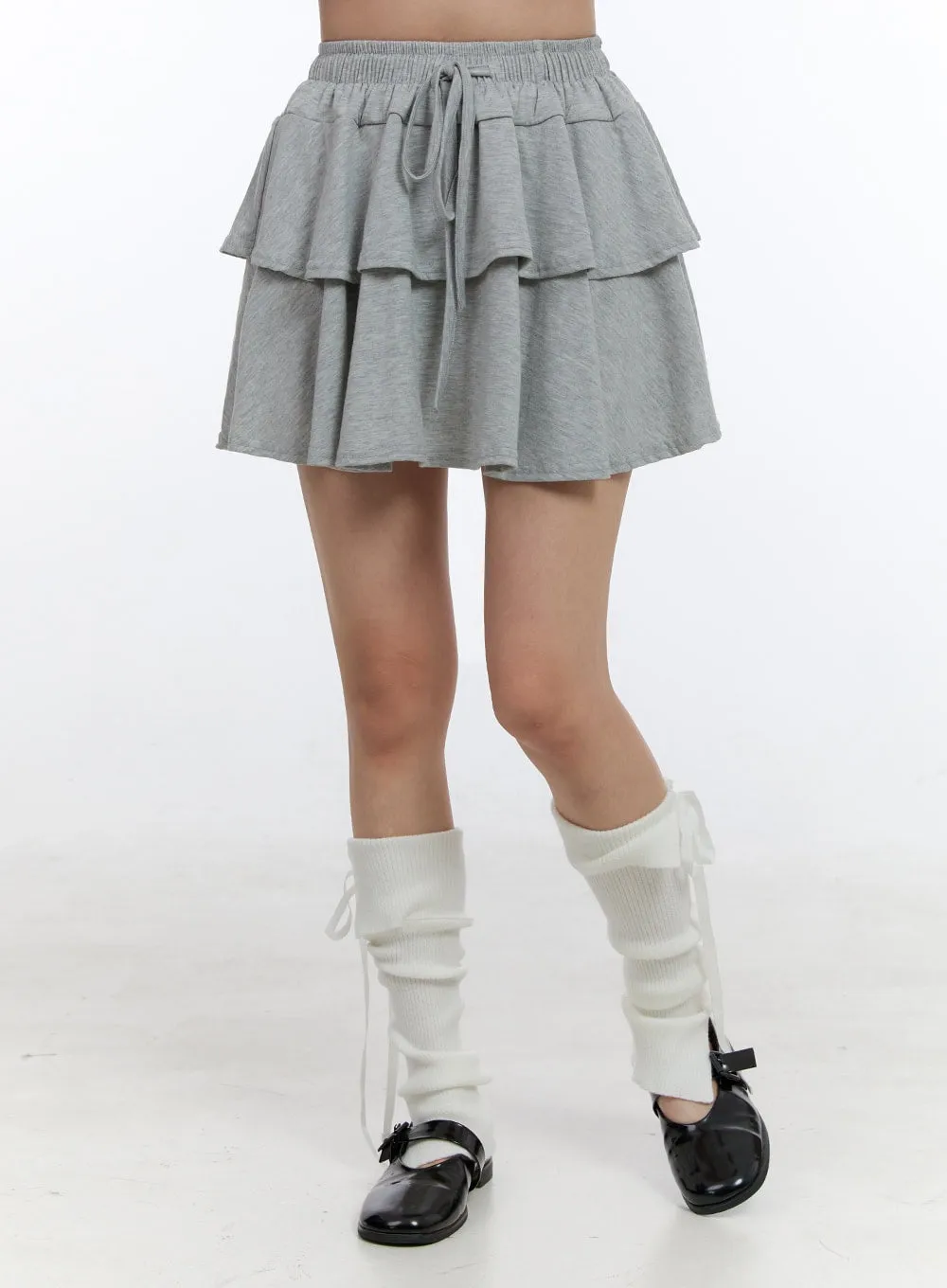 Cozy Ruffle Banded Mini Skirt OO407