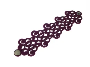Dark Purple Vintage Lace Leather Bracelet
