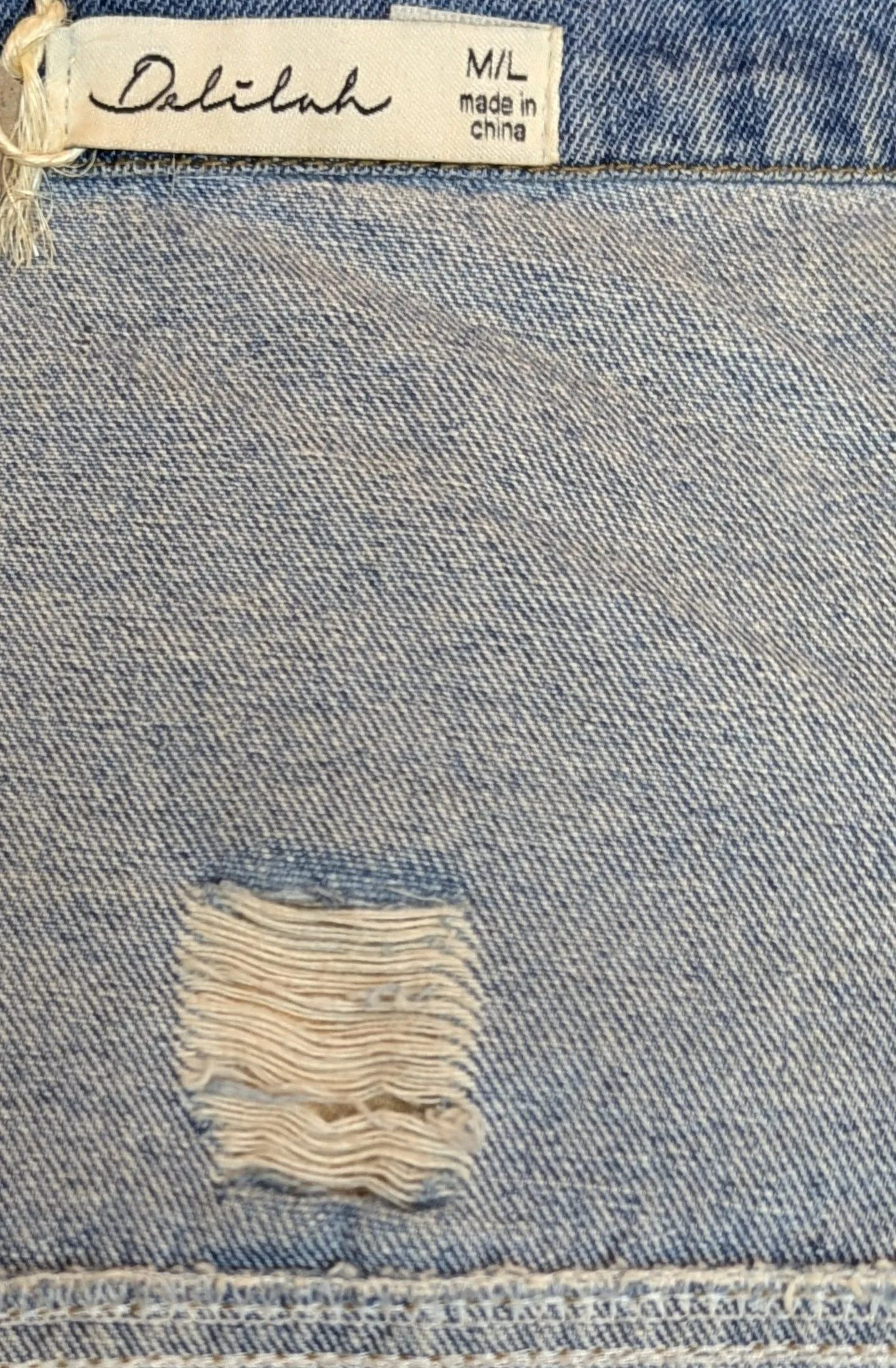 Delilah Relaxed Distressed Denim Jacket