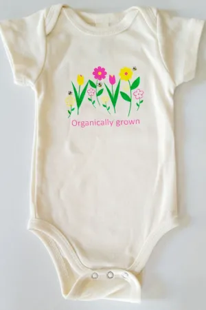 Flowers - Organically Grown Organic Short Sleeve Romper