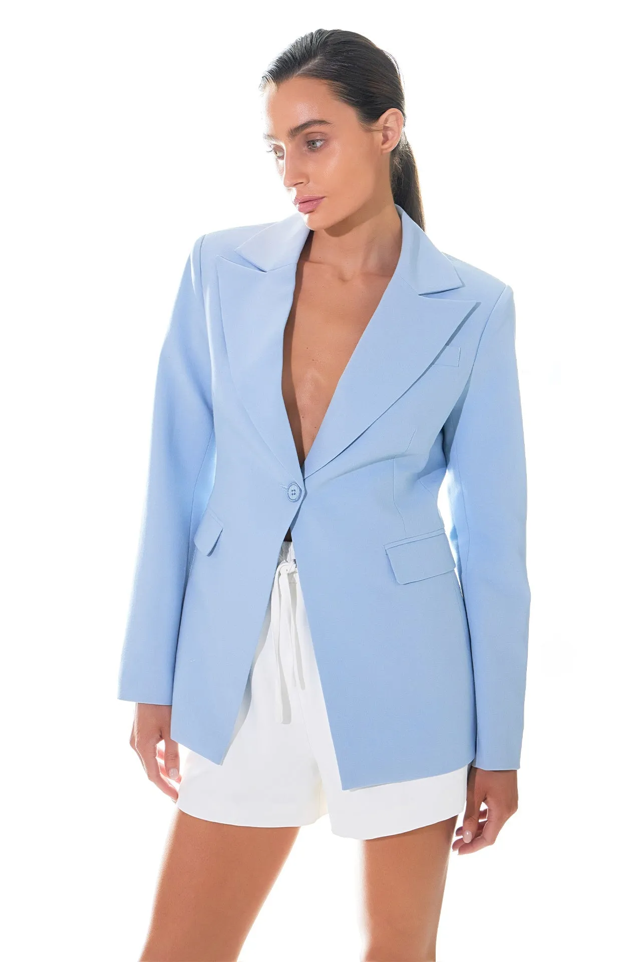 Grey Lab - One Button Fitted Blazer