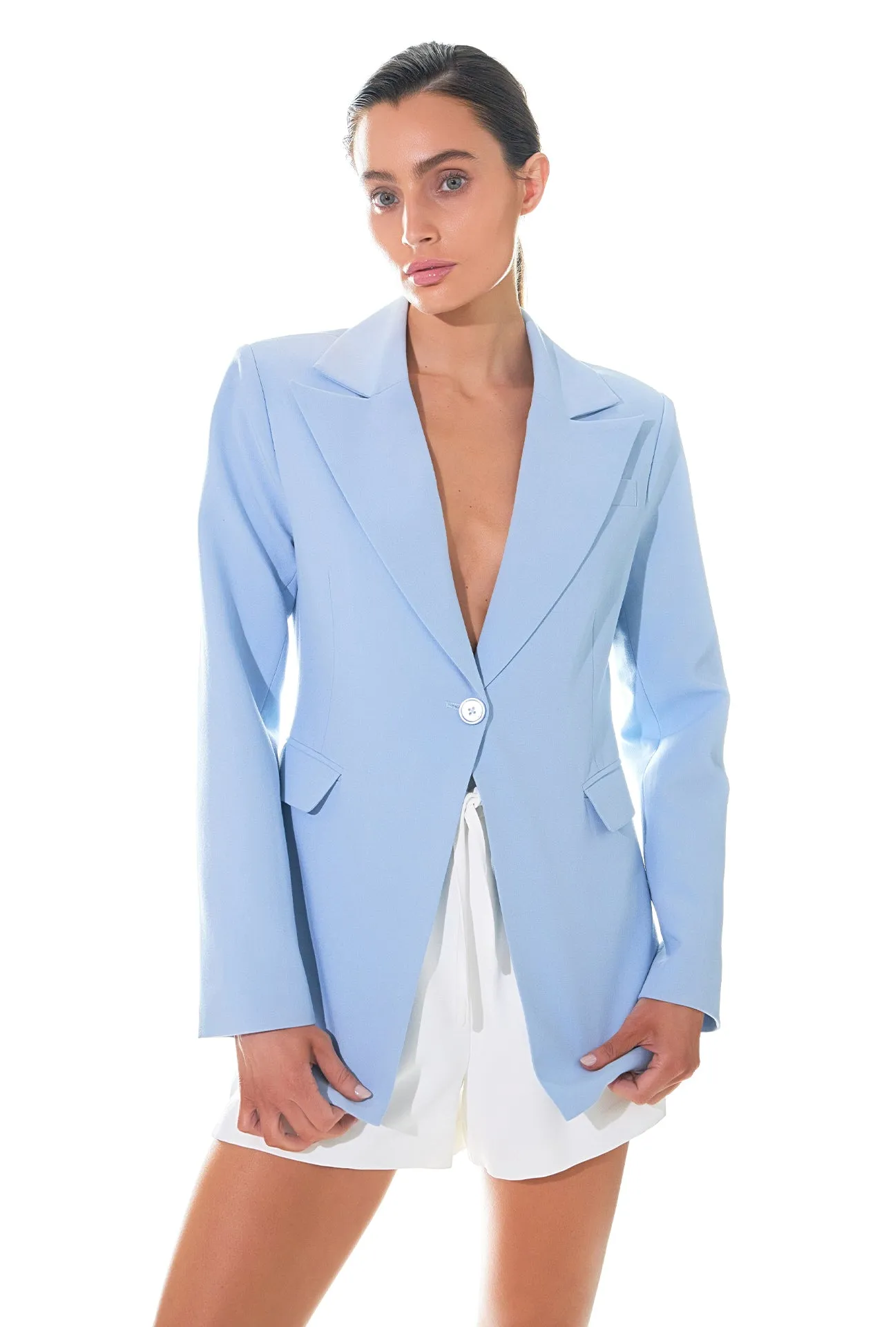 Grey Lab - One Button Fitted Blazer