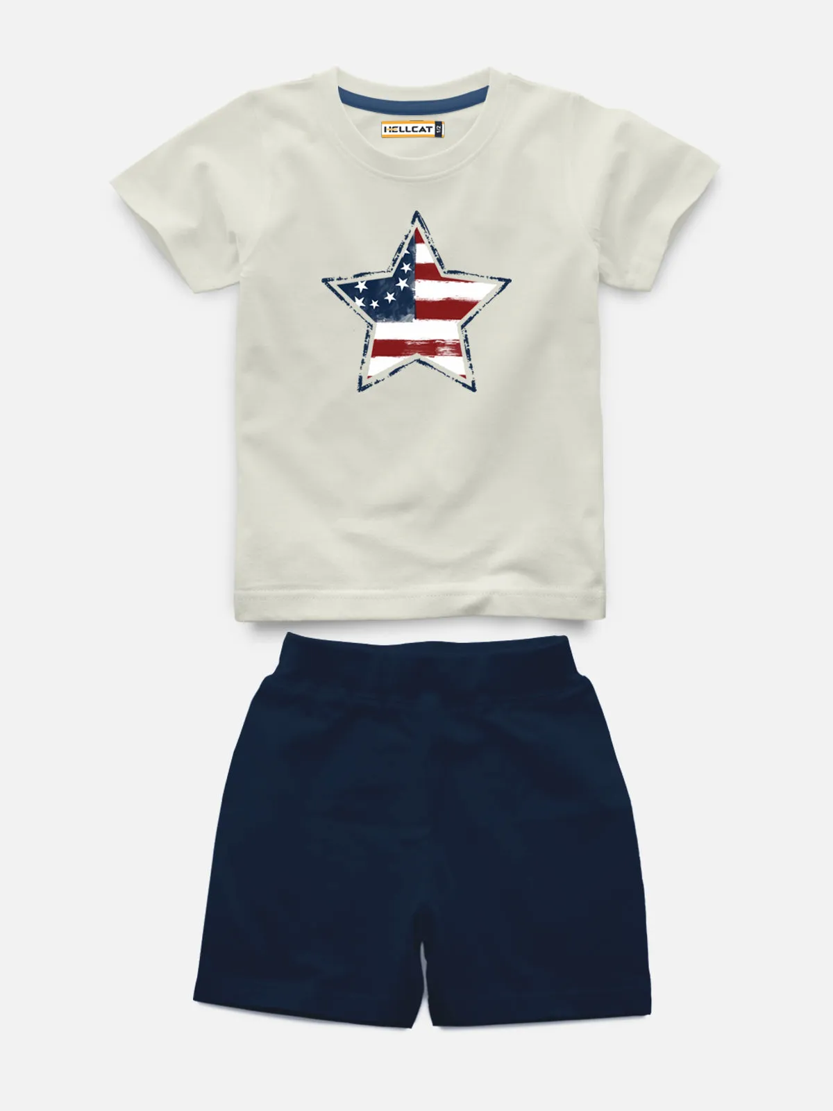 Half Sleeve Printed Tshirt with Comfy Solid Shorts for Infants & Boys - Pack of 2 (1 T-shirt & 1 short)
