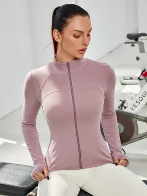 High Stretch Zip Up Warming Softness Active Jacket