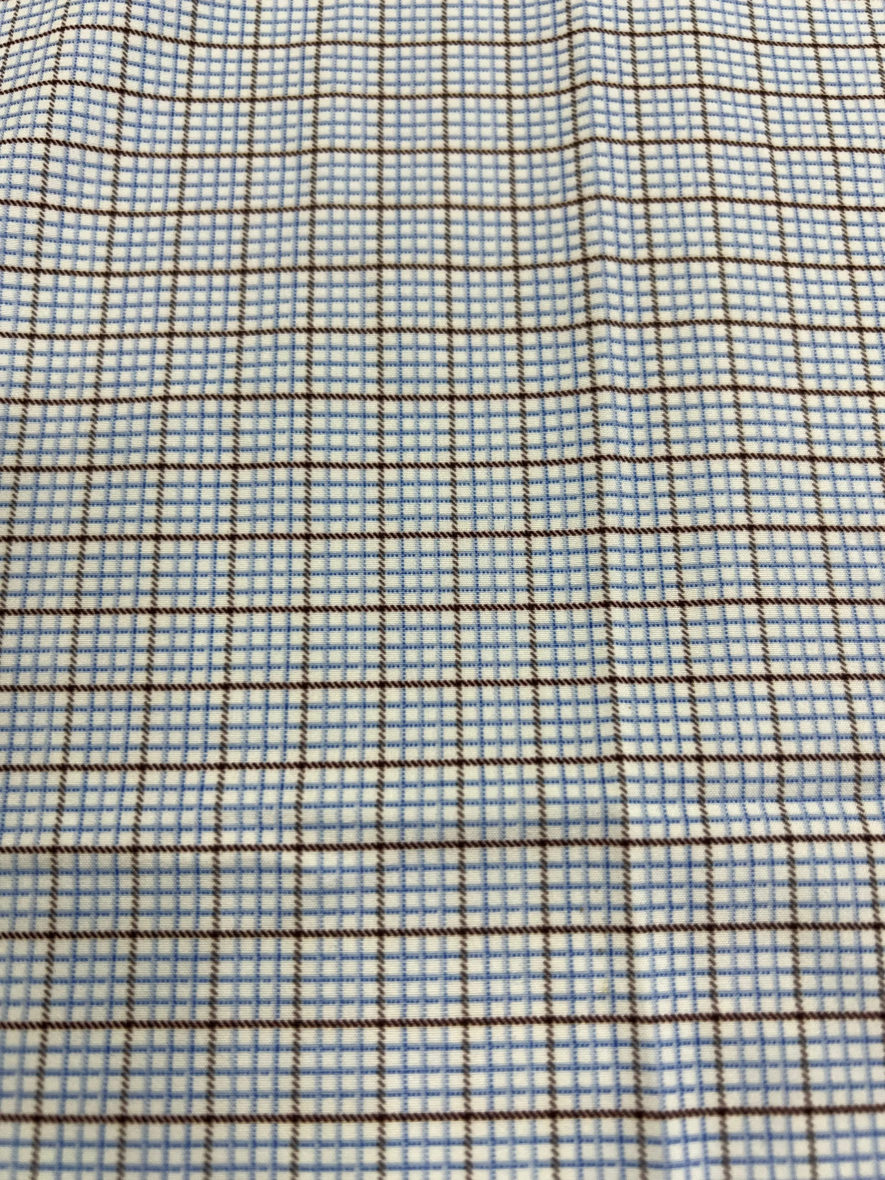Home Bound Mini Check Performance Button Down - Blue/Brown
