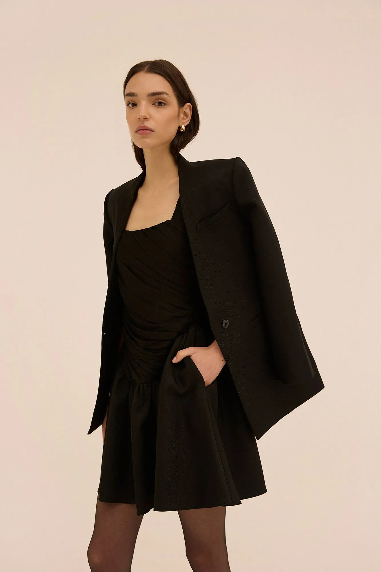 Jeel Boxy Blazer in Black