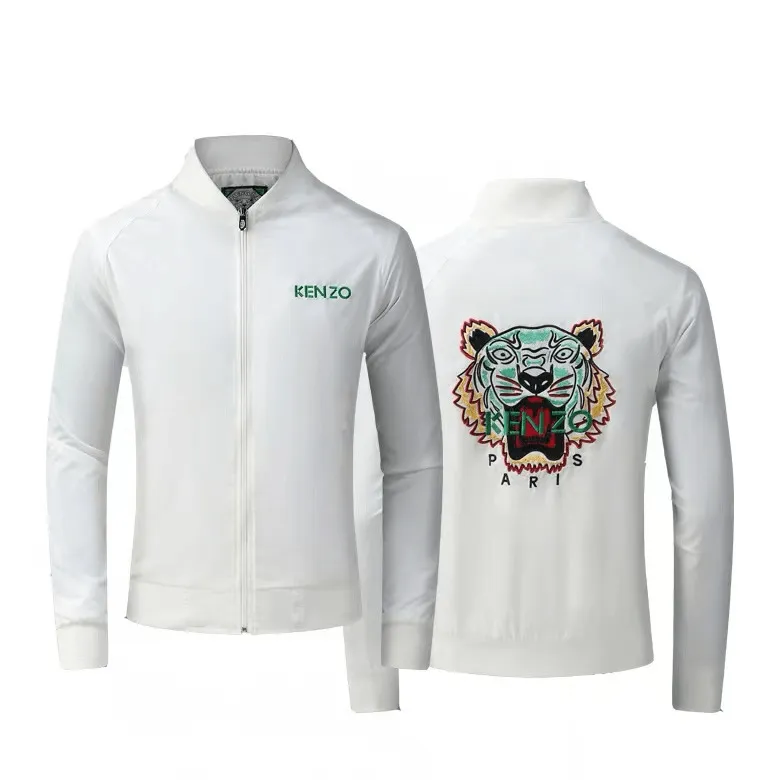 Kenz Lightweight Zip Up Men's Jacket - White