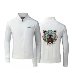Kenz Lightweight Zip Up Men's Jacket - White