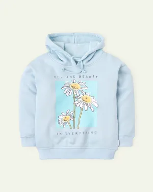 Light Blue Graphic Hoodie