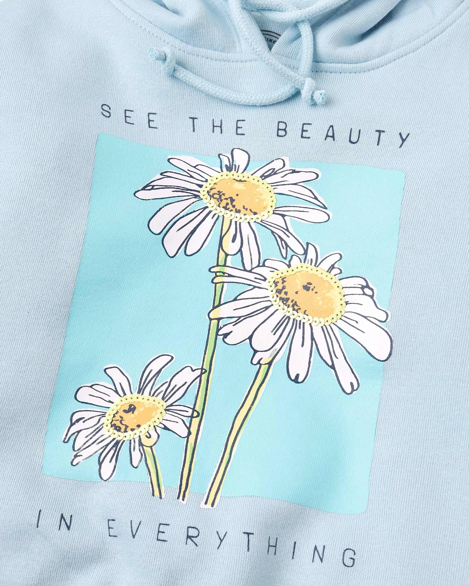 Light Blue Graphic Hoodie