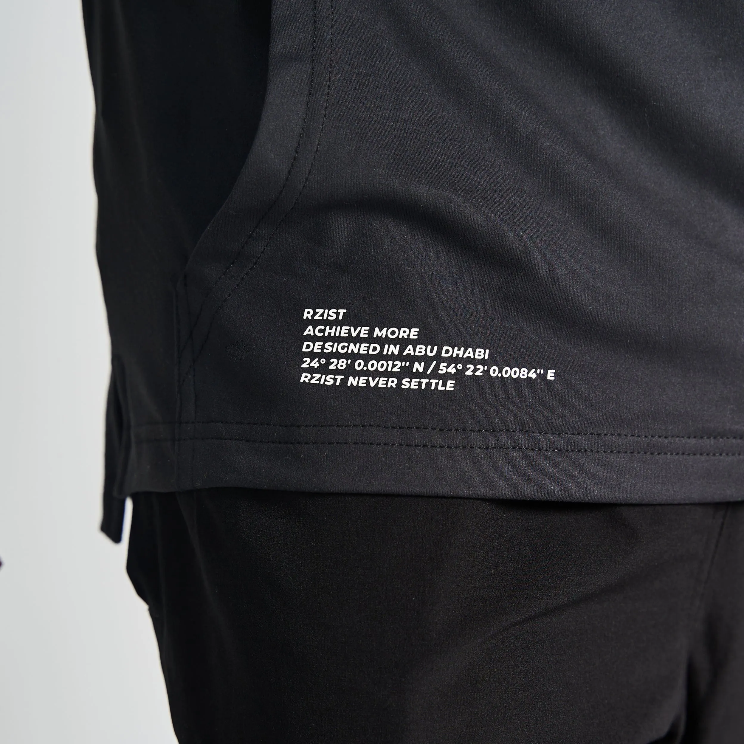 Lightweight Short Sleeve Hoodie - Black