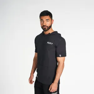 Lightweight Short Sleeve Hoodie - Black