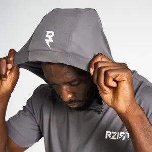Lightweight Short Sleeve Hoodie - Grey