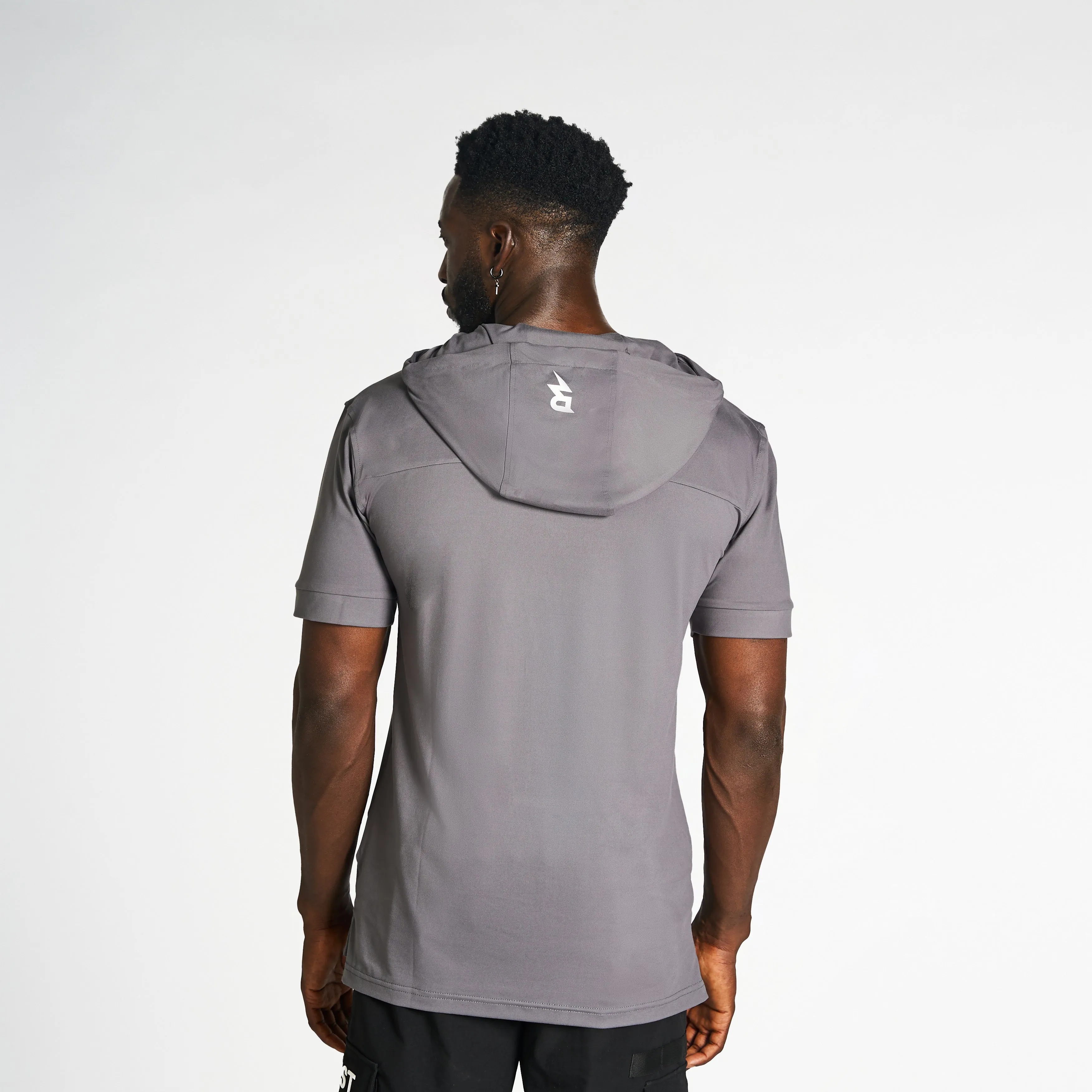 Lightweight Short Sleeve Hoodie - Grey