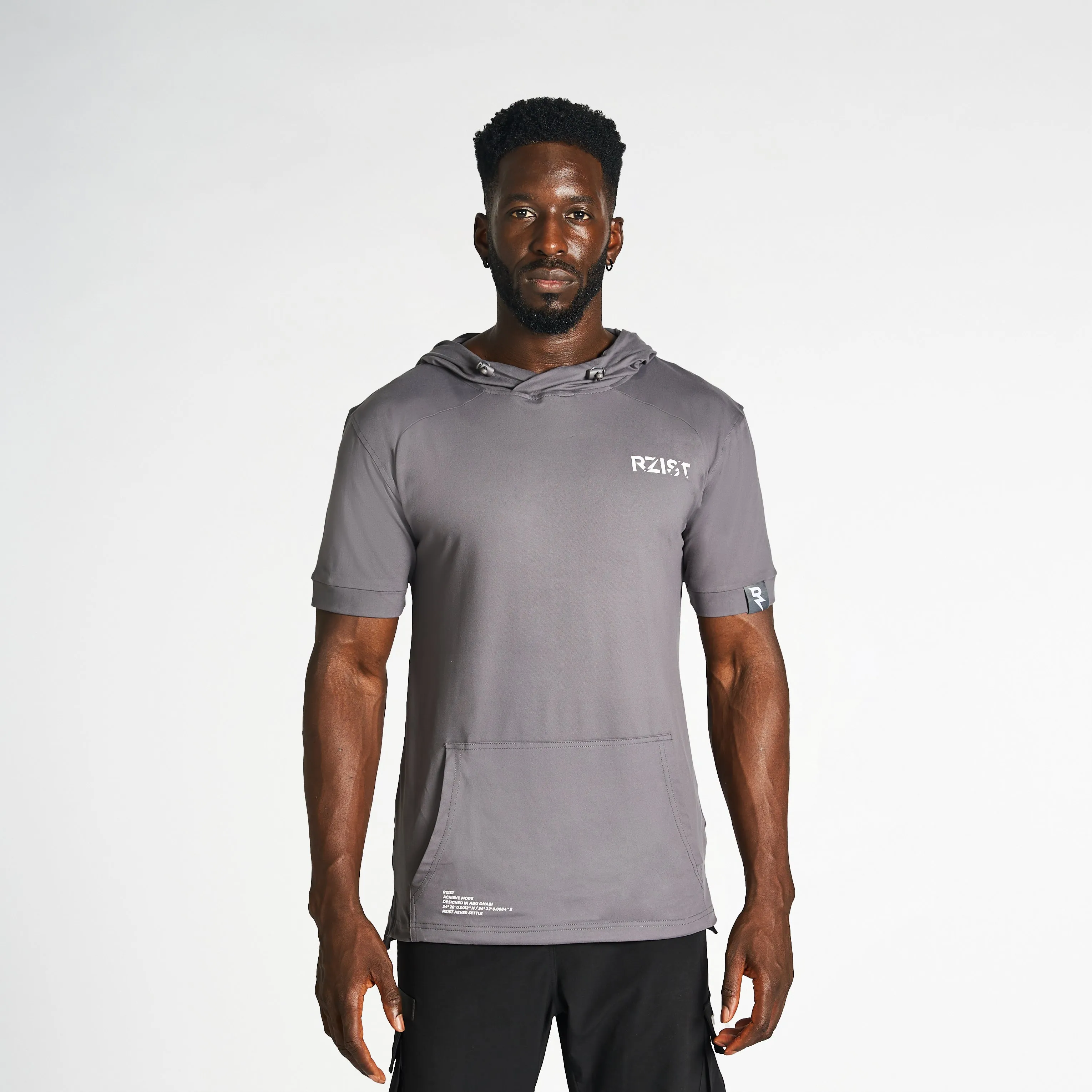 Lightweight Short Sleeve Hoodie - Grey