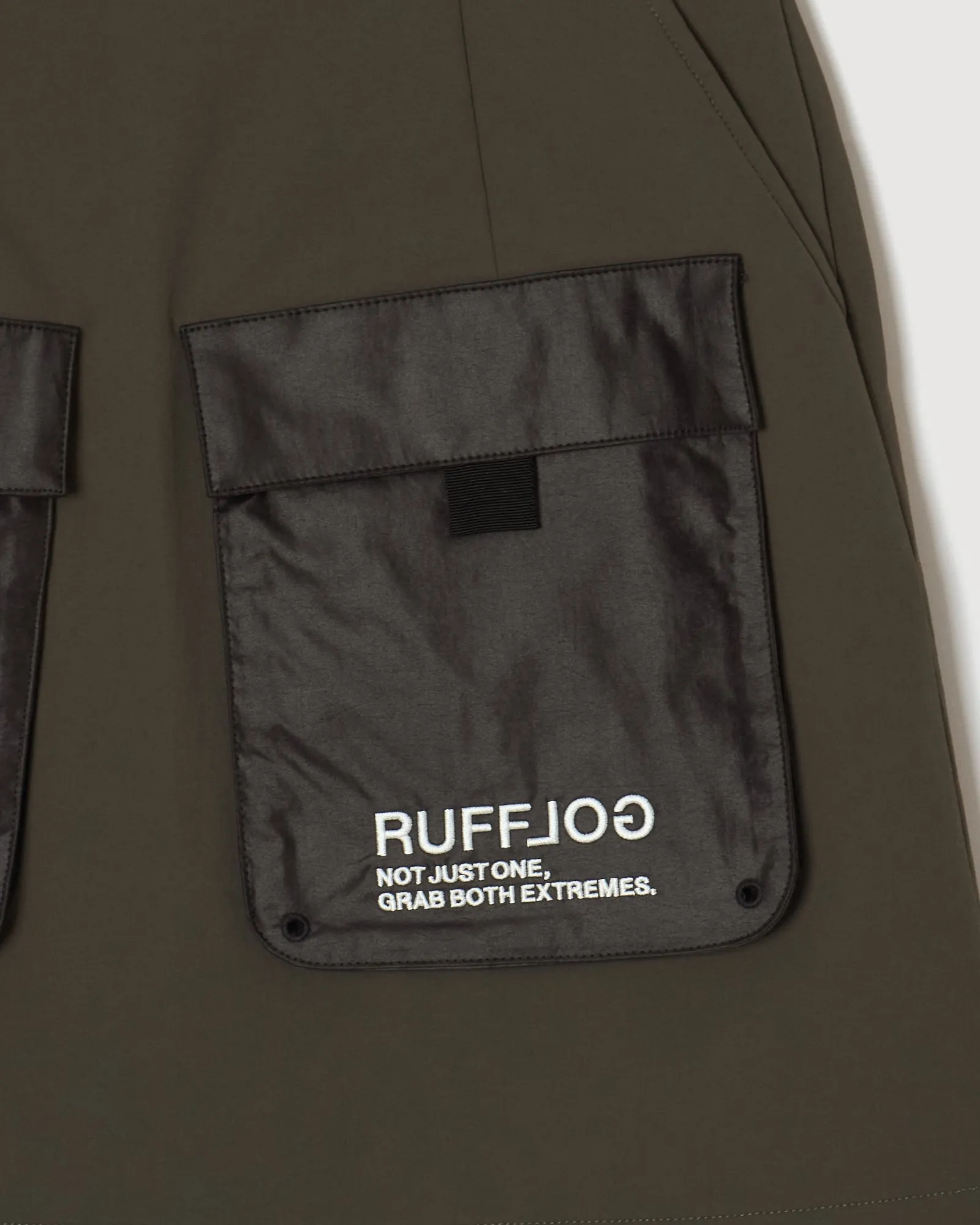 OUT POKET STRETCH SKIRT KHAKI