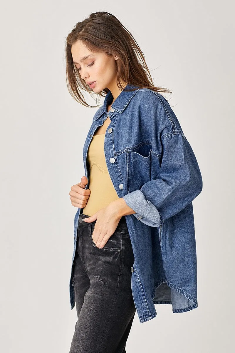 Risen Oversized Denim Shirt Jacket